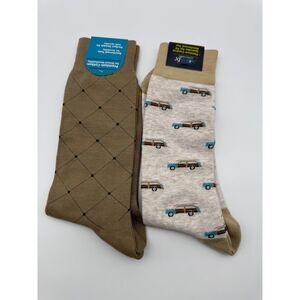 Novelty men's crew socks two pairs size 10-13